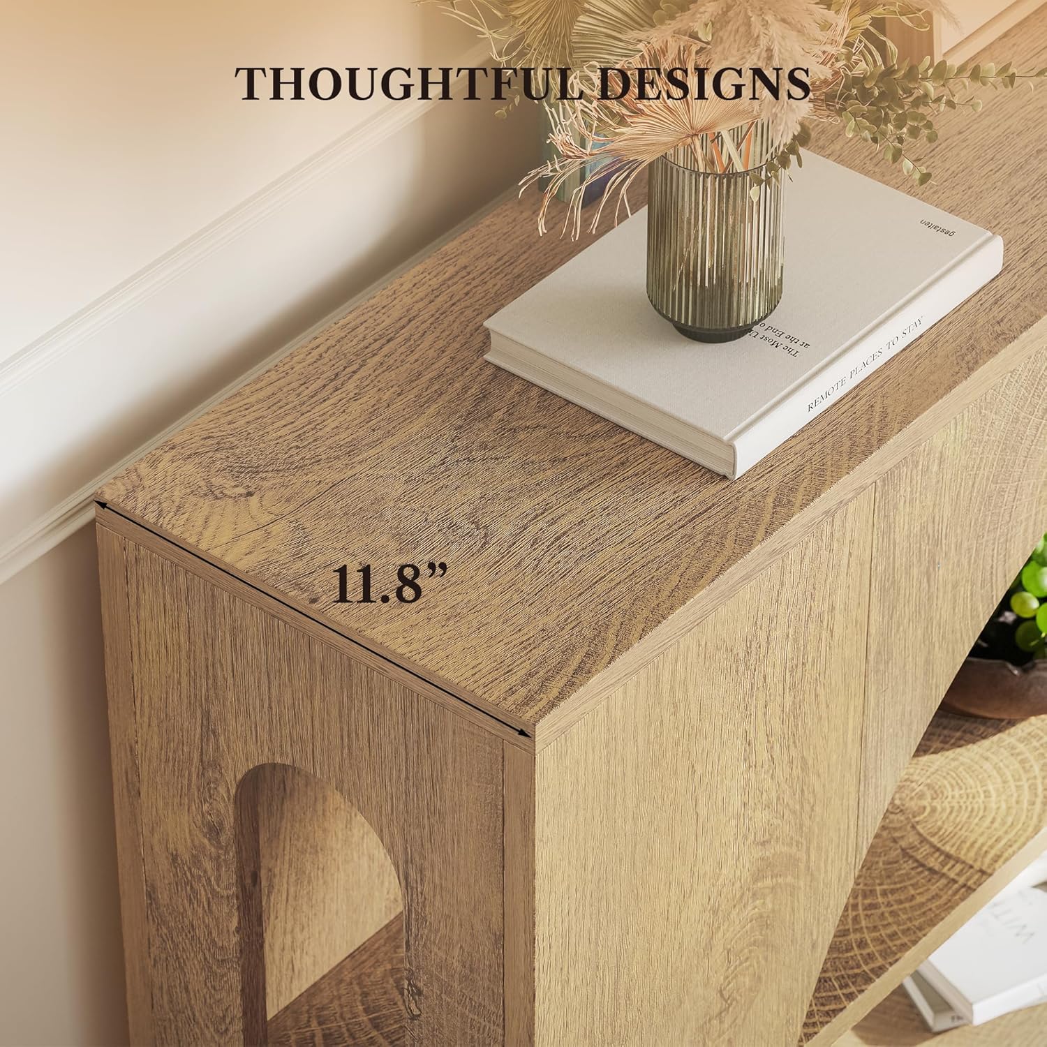 LIKEMET 55" Farmhouse Triplex Console Table
