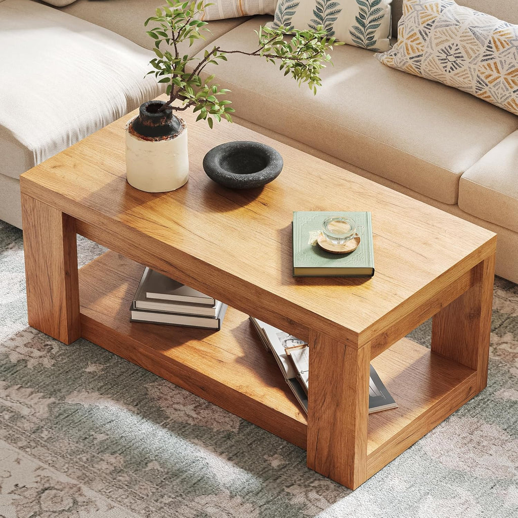 LIKEMET 47.24“ Wood Coffee Table
