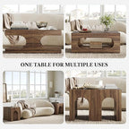 LIKEMET 47.2" Combination Arched Coffee Table