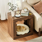 LIKEMET Wavy Farmhouse End Table（24”）