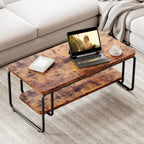LIKEMET 47" Rounded Rectangular Coffee Table
