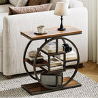 LIKEMET Geometric Frame Narrow End Table