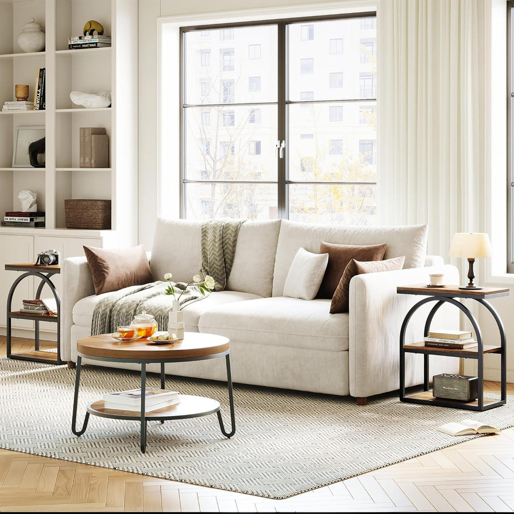 LIKEMET 25" Arched Metal Frame End Table