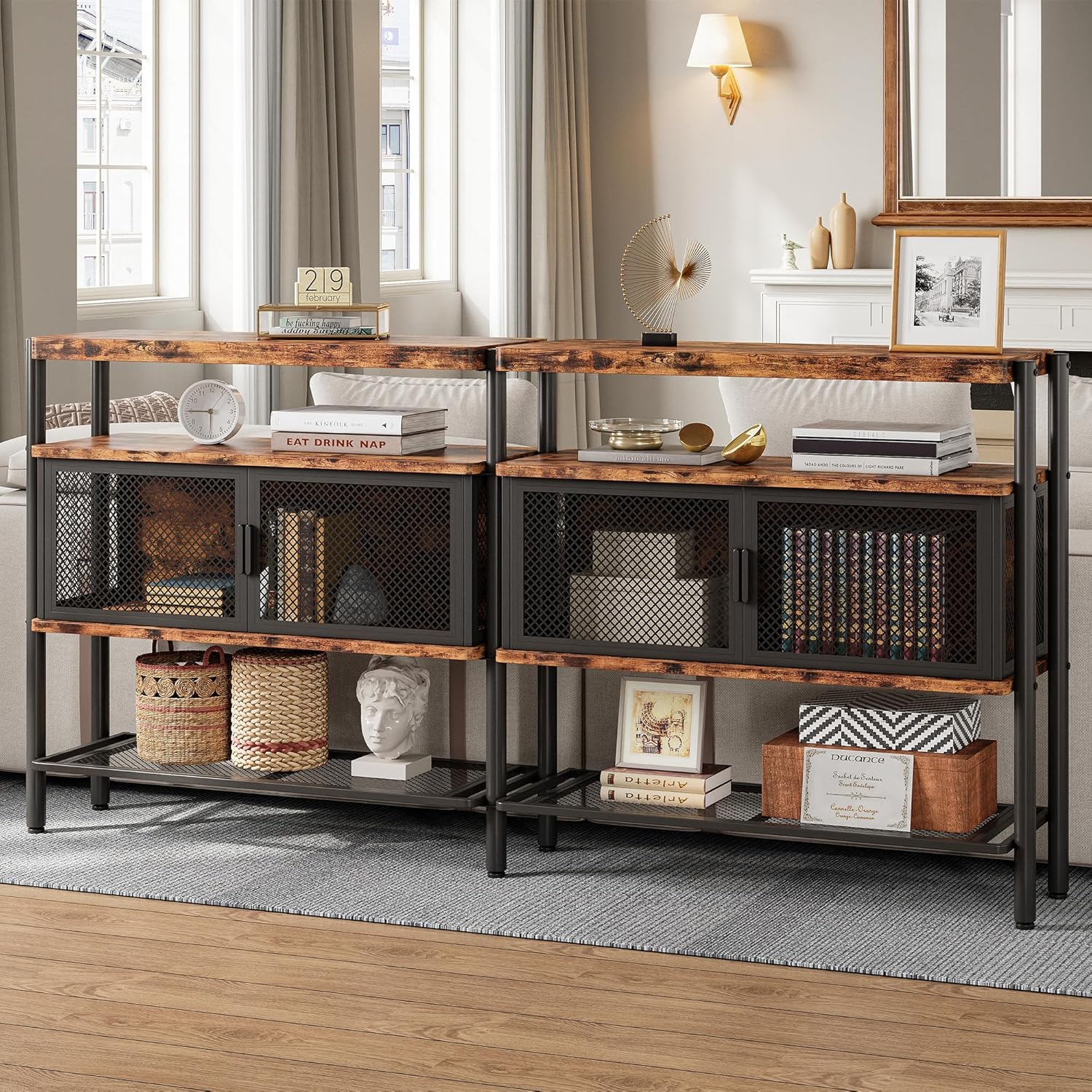 LIKEMET 74" Three-Tier Entryway Table