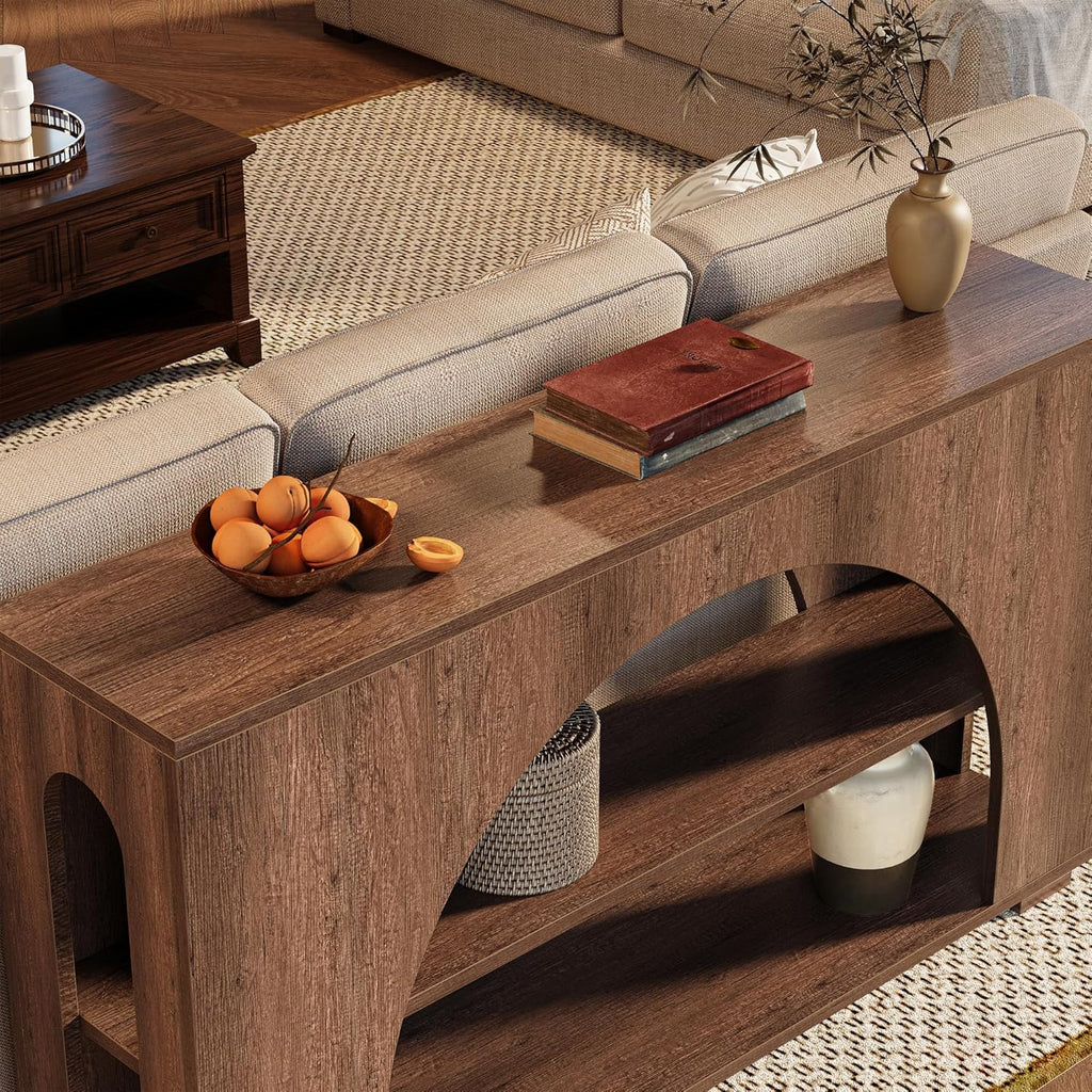 LIKEMET 55" Farmhouse Triplex Console Table