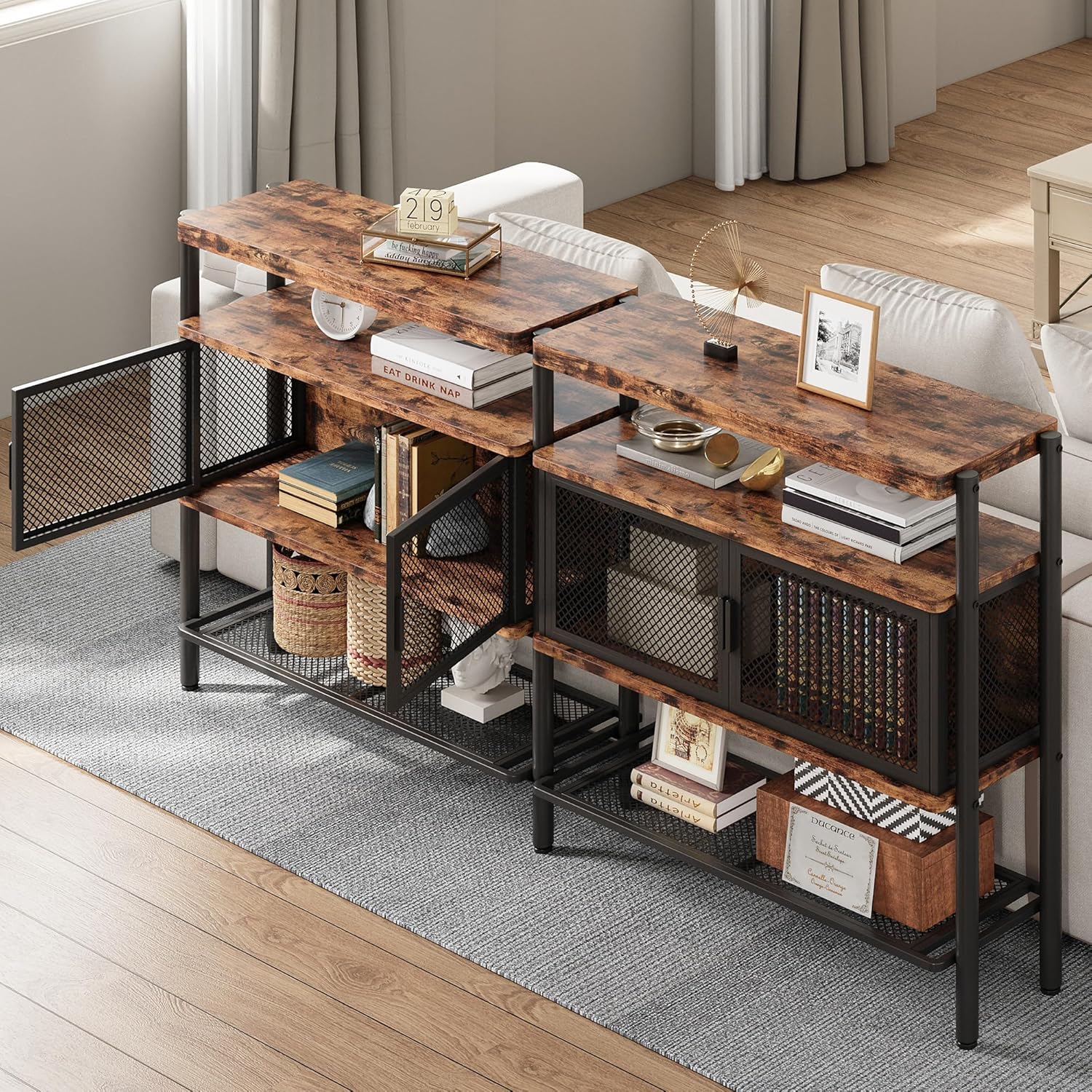 LIKEMET 74" Three-Tier Entryway Table