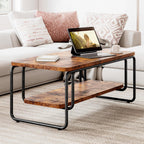 LIKEMET 47" Rounded Rectangular Coffee Table