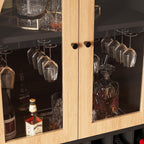 LIKEMET 63" Arched Bar Cabinet with Doors