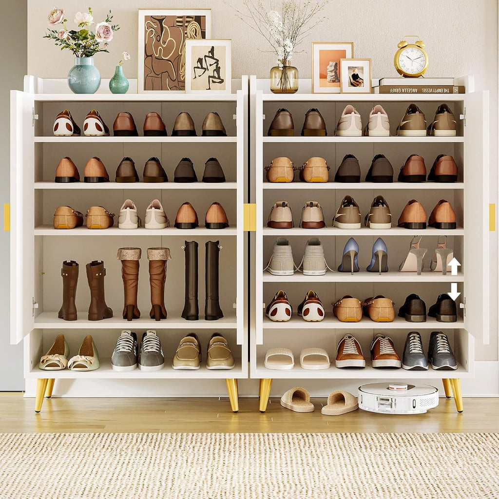 LIKEMET 6-Tier Shoe Cabinet with Doors