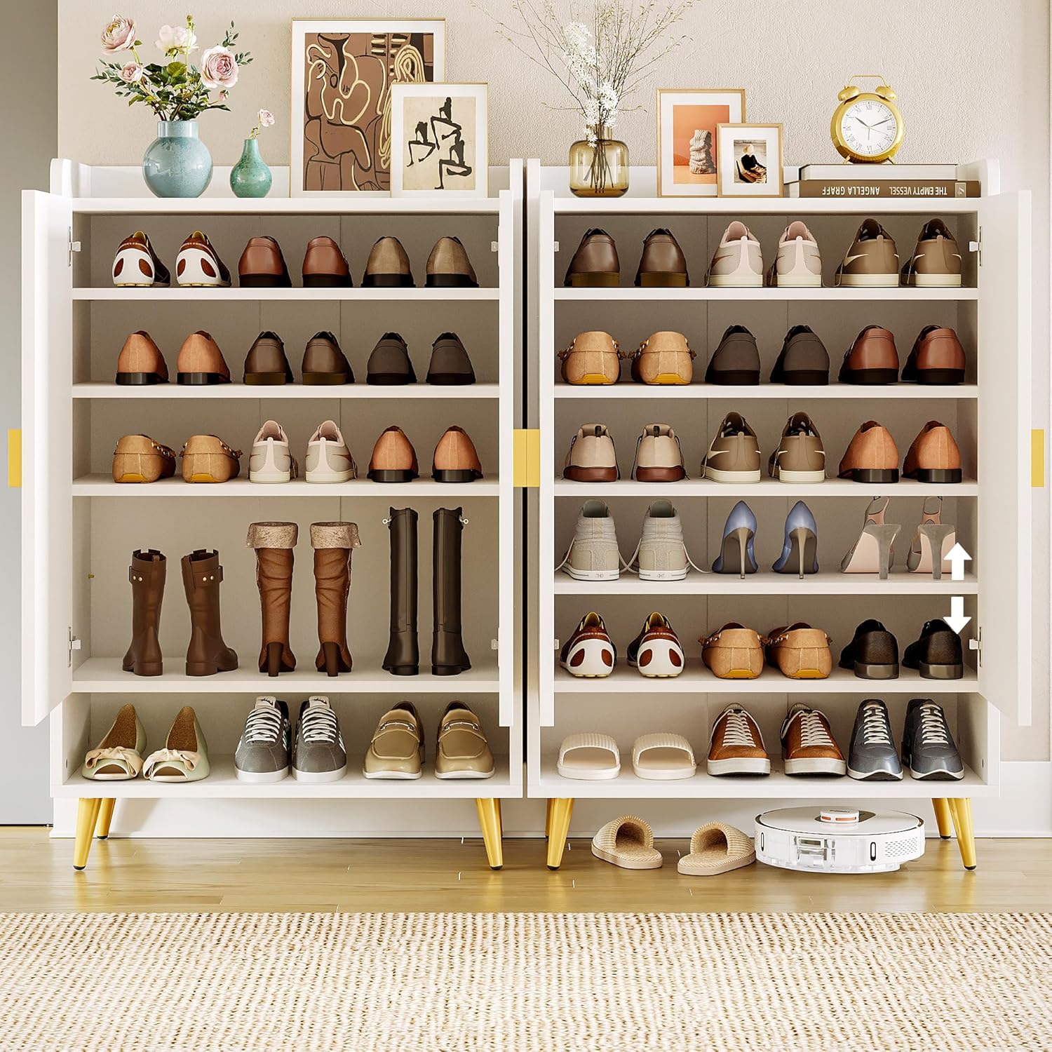 LIKEMET 6-Tier Shoe Cabinet with Doors