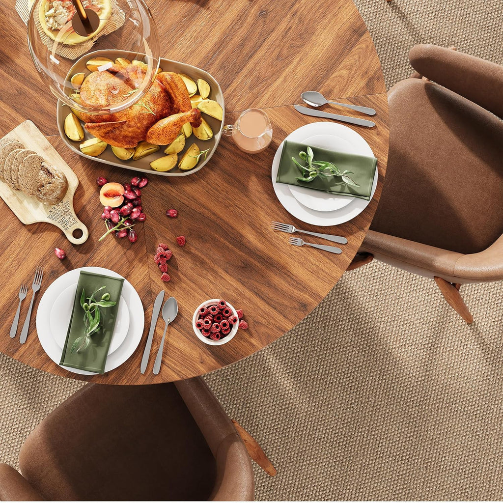 LIKEMET 47" Round Wooden Dining Table