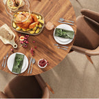 LIKEMET 47" Round Wooden Dining Table