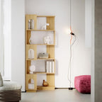 LIKEMET 6 Tier Wooden Corner Bookshelves