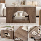 LIKEMET 35.5" LED Square Coffee Table