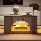 LIKEMET 35.5" LED Square Coffee Table