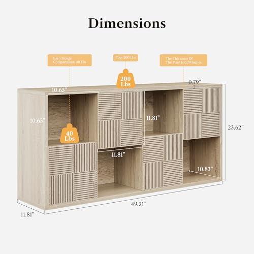 LIKEMET Cubby Wooden 8-Cubic Storage Cabinet