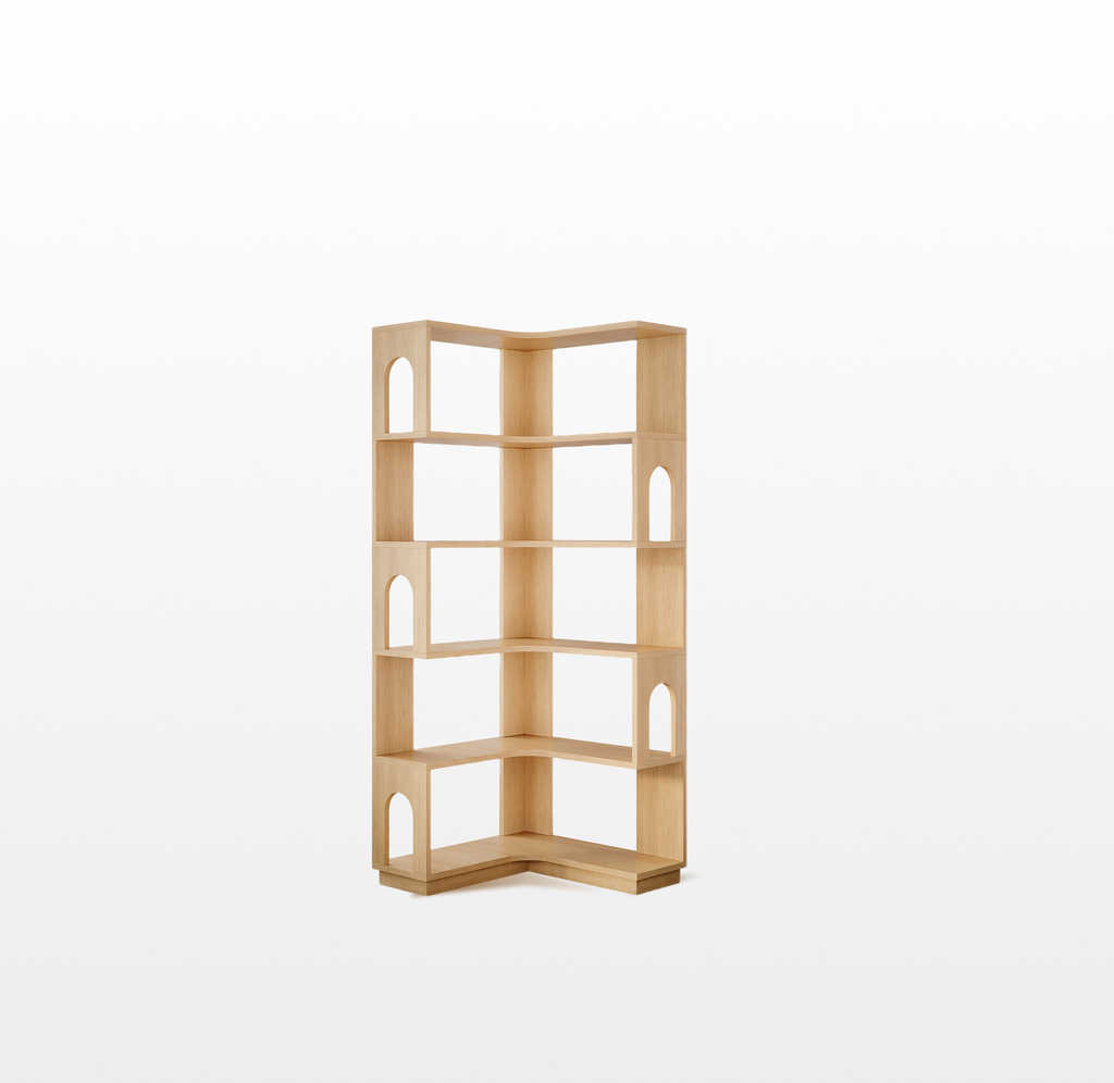 LIKEMET 6 Tier Wooden Corner Bookshelves