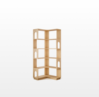LIKEMET 6 Tier Wooden Corner Bookshelves