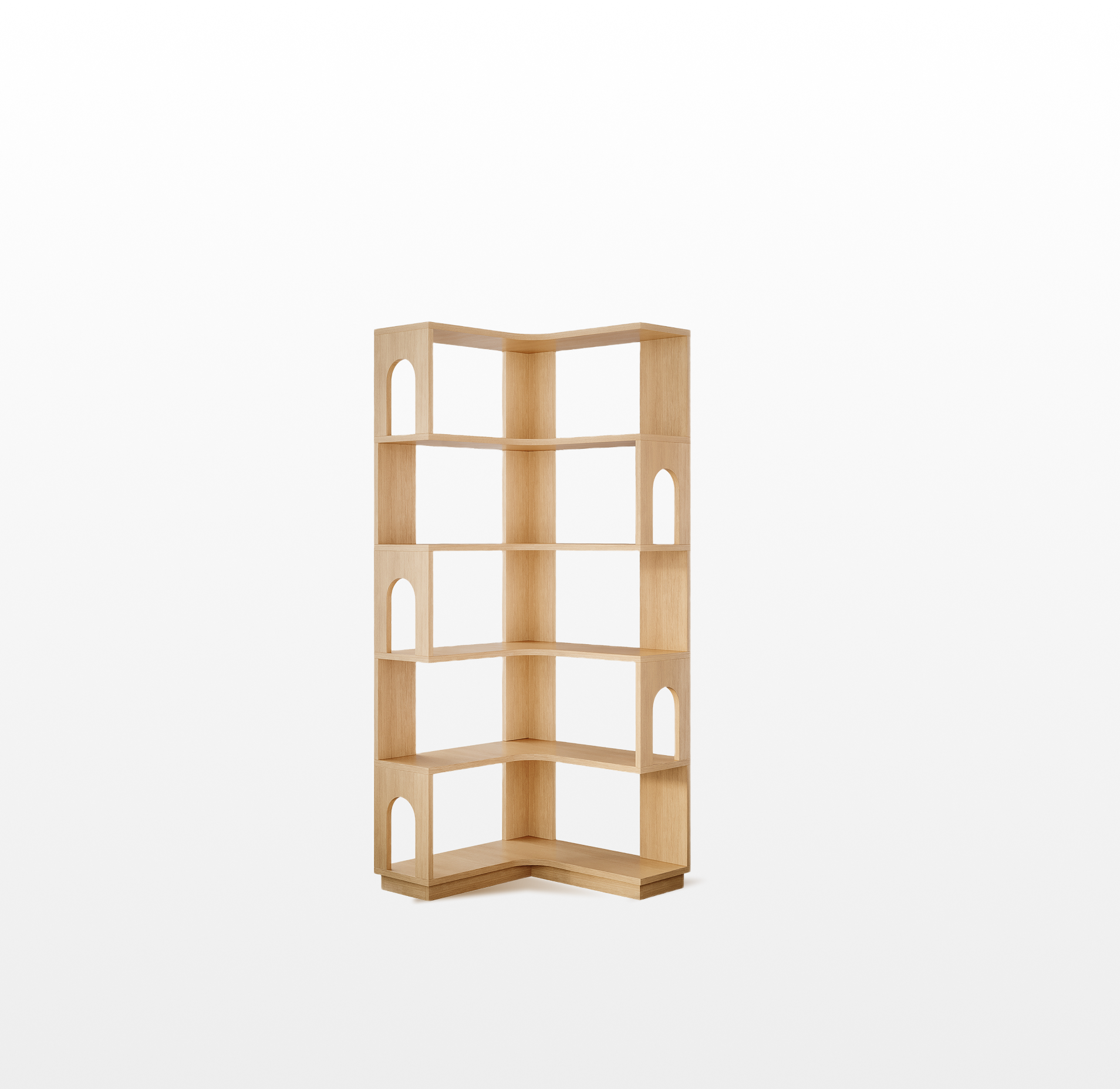 LIKEMET 6 Tier Wooden Corner Bookshelves
