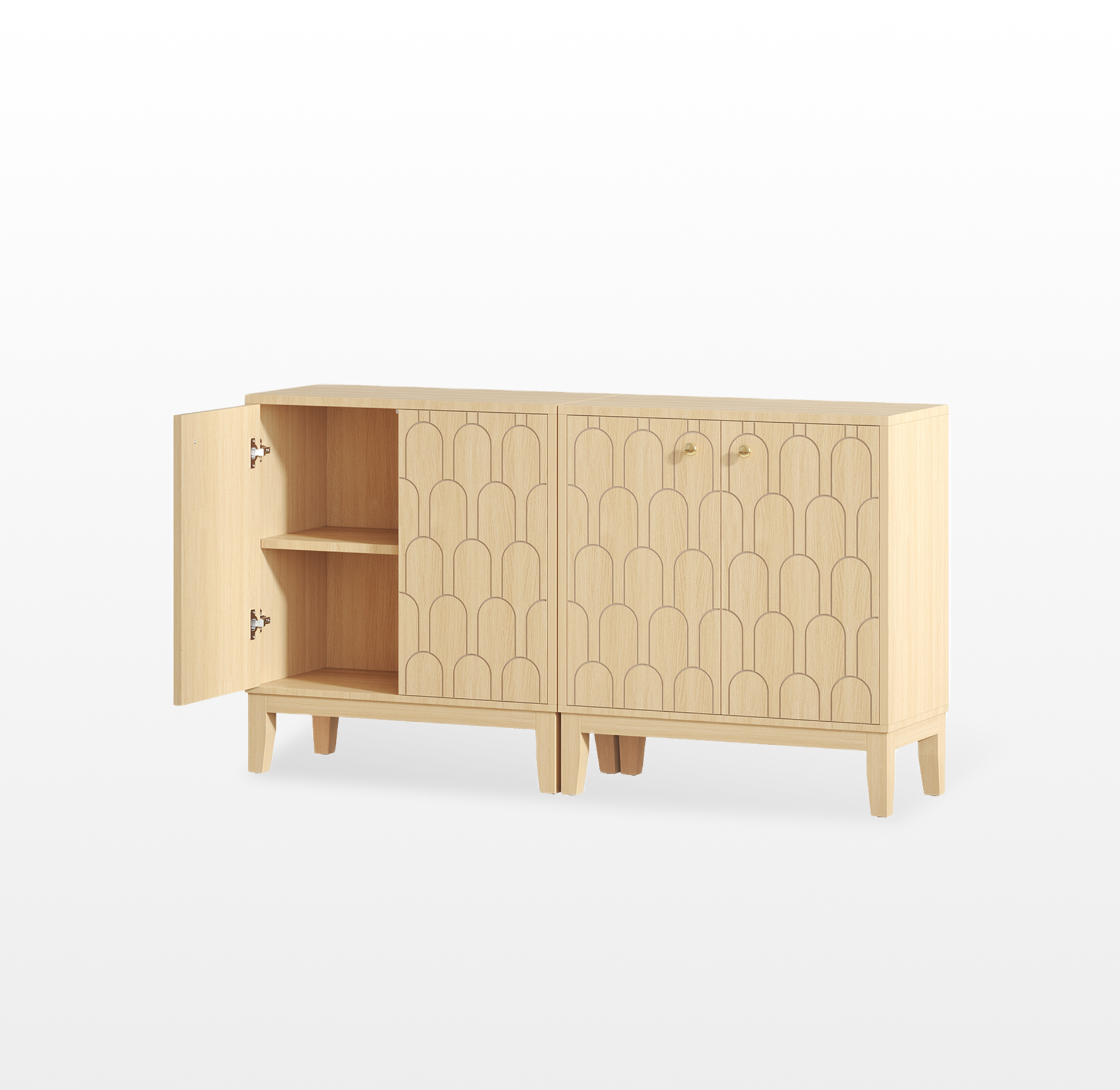LIKEMET Fish Scale Farmhouse Locker