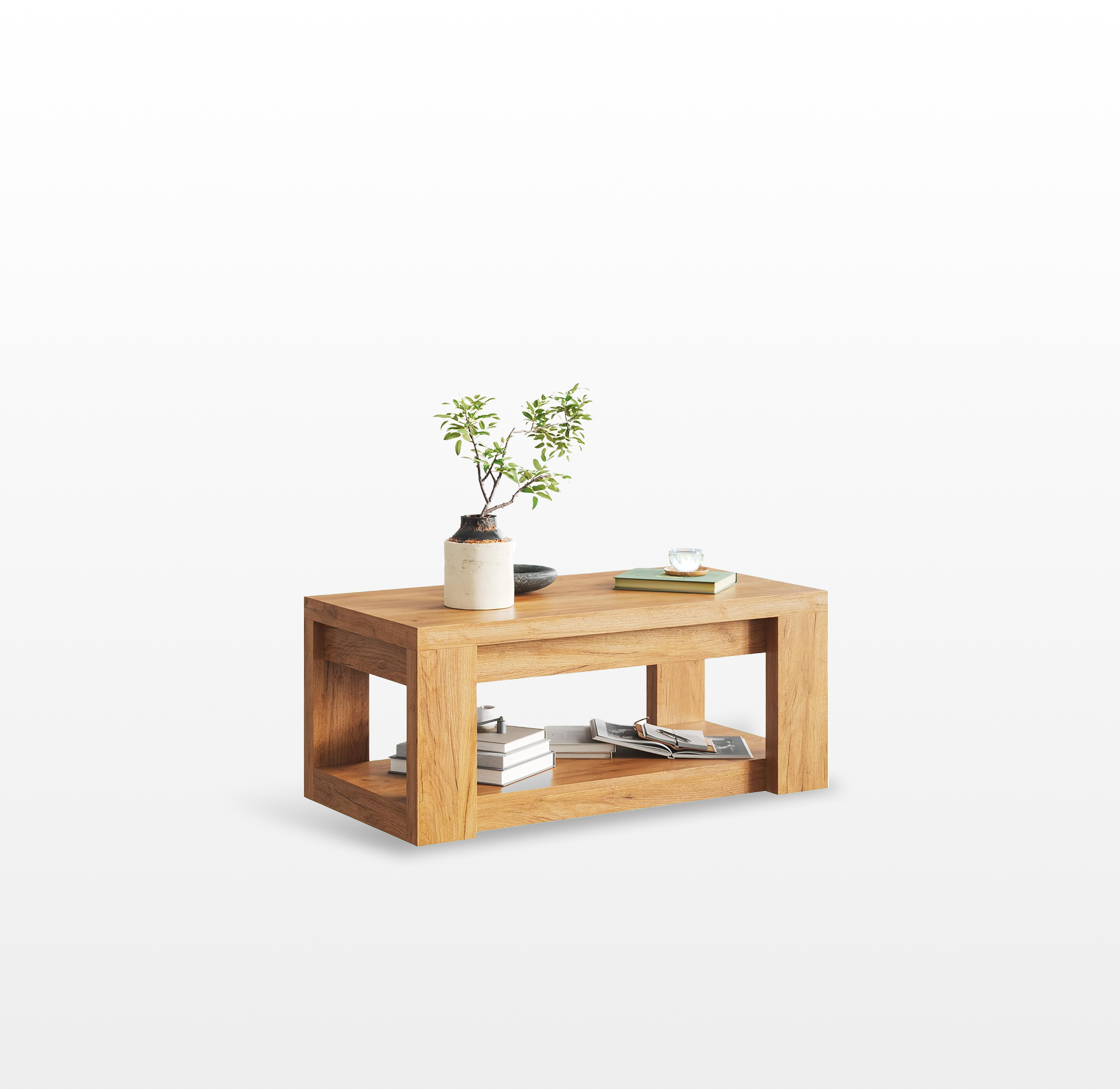 LIKEMET 47.24“ Wood Coffee Table