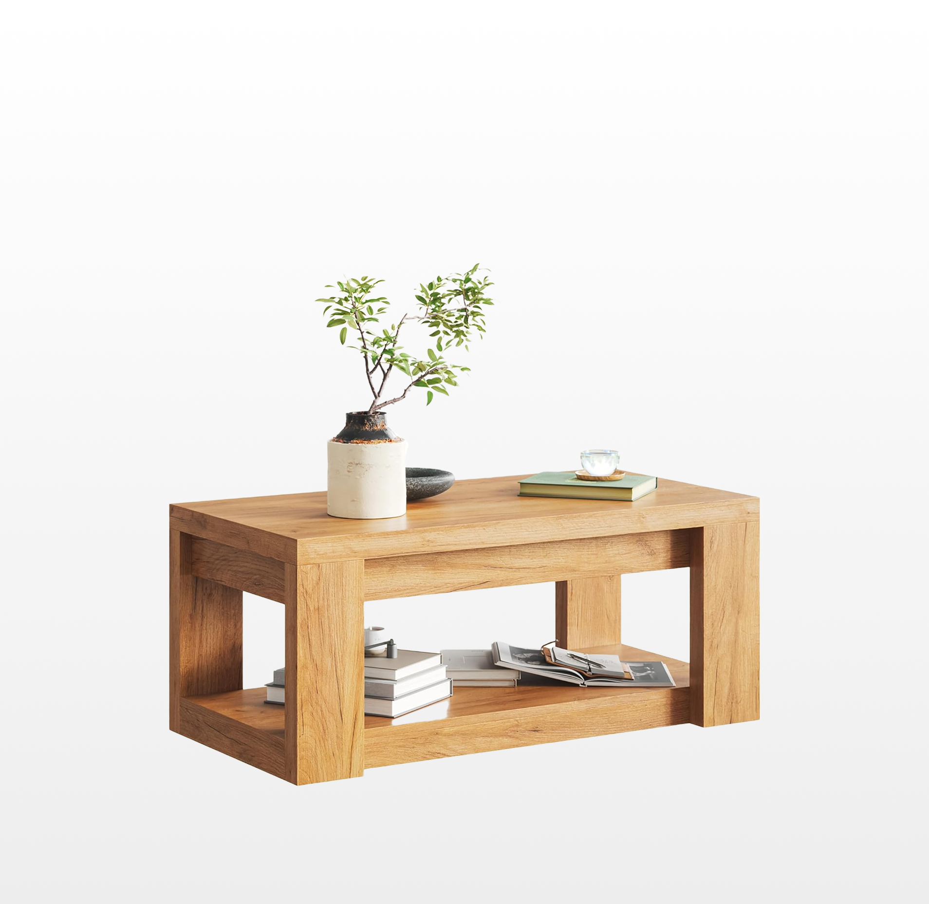 LIKEMET 47.24“ Wood Coffee Table