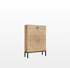 LIKEMET Carved Sunflower Shoe Rack