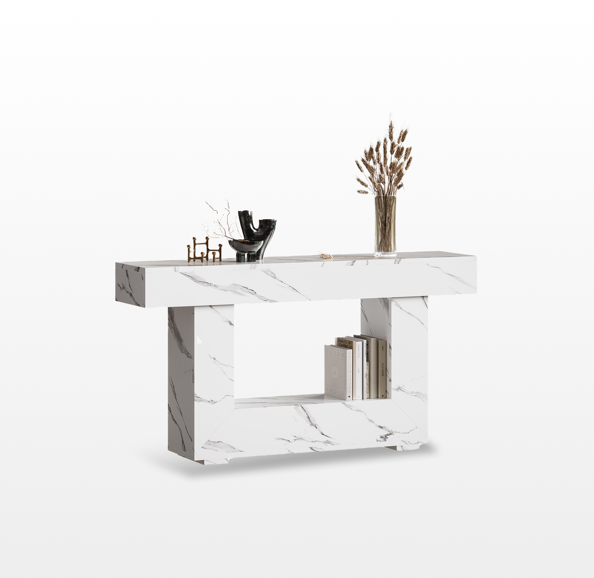 LIKEMET 55" Wooden Rustic Entryway Table