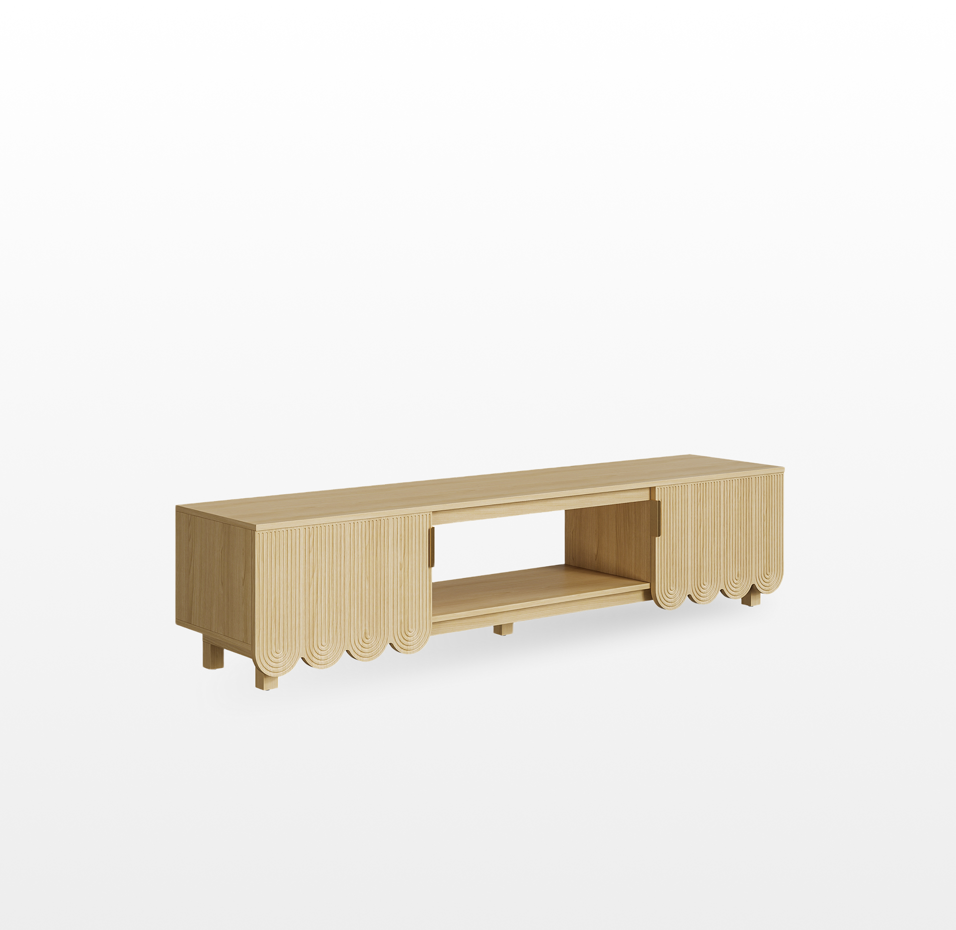 LIKEMET 70.8" Wave TV Stand