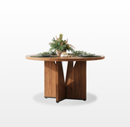 LIKEMET 47" Round Wooden Dining Table