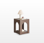 LIKEMET 19.6" Arched Wood End Table