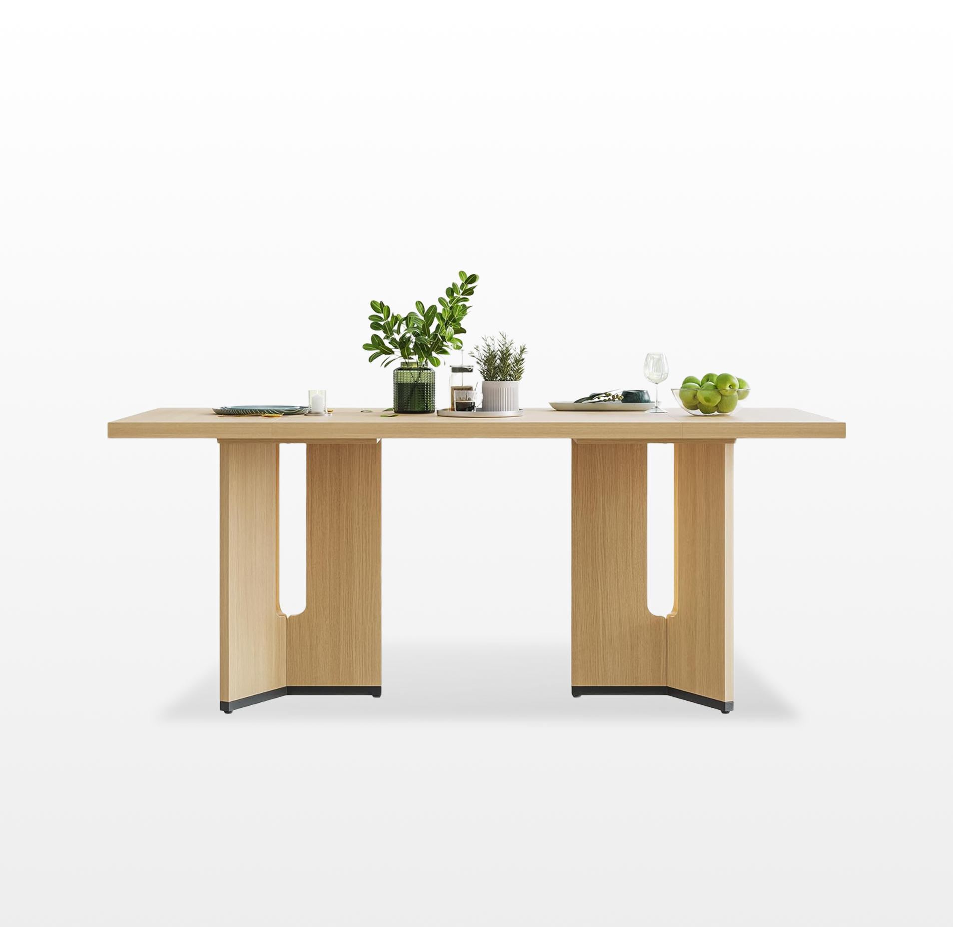 LIKEMET 70.9" Rectangular Wooden Dining Table
