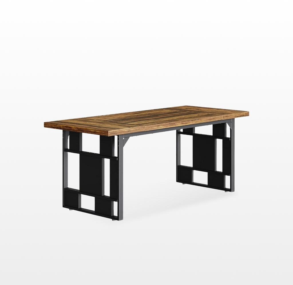 LIKEMET 71" Retro Simple Square Dining Table