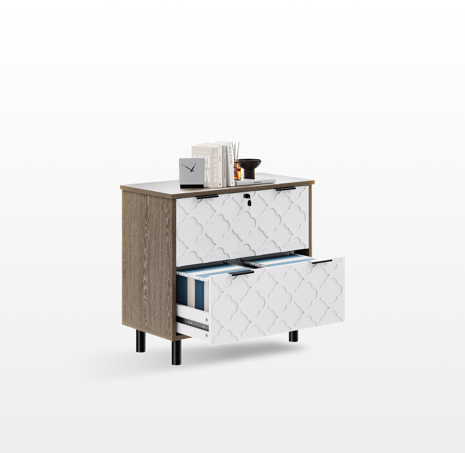 LIKEMET 2 Drawer File Cabinet with Lock
