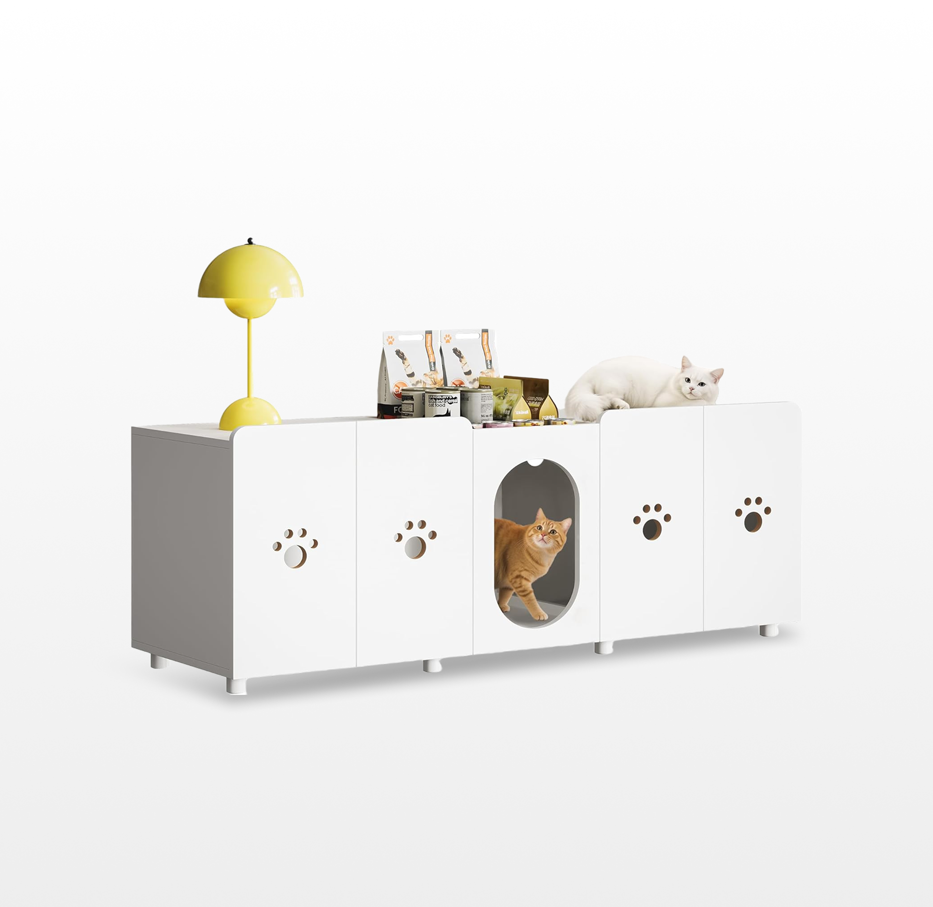 LIKEMET Hidden Double Cat Litter Box