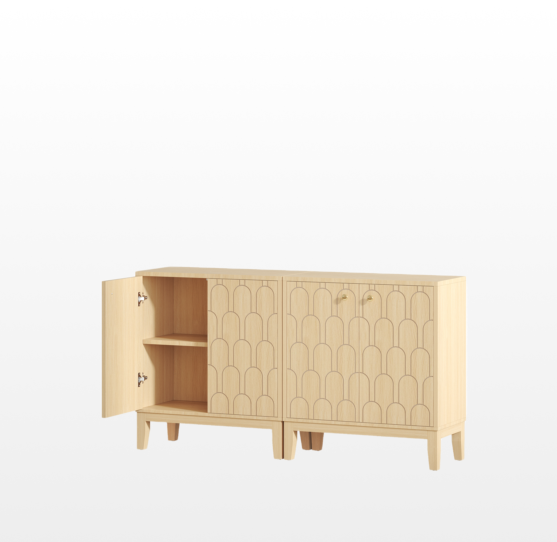 LIKEMET Fish Scale Farmhouse Locker