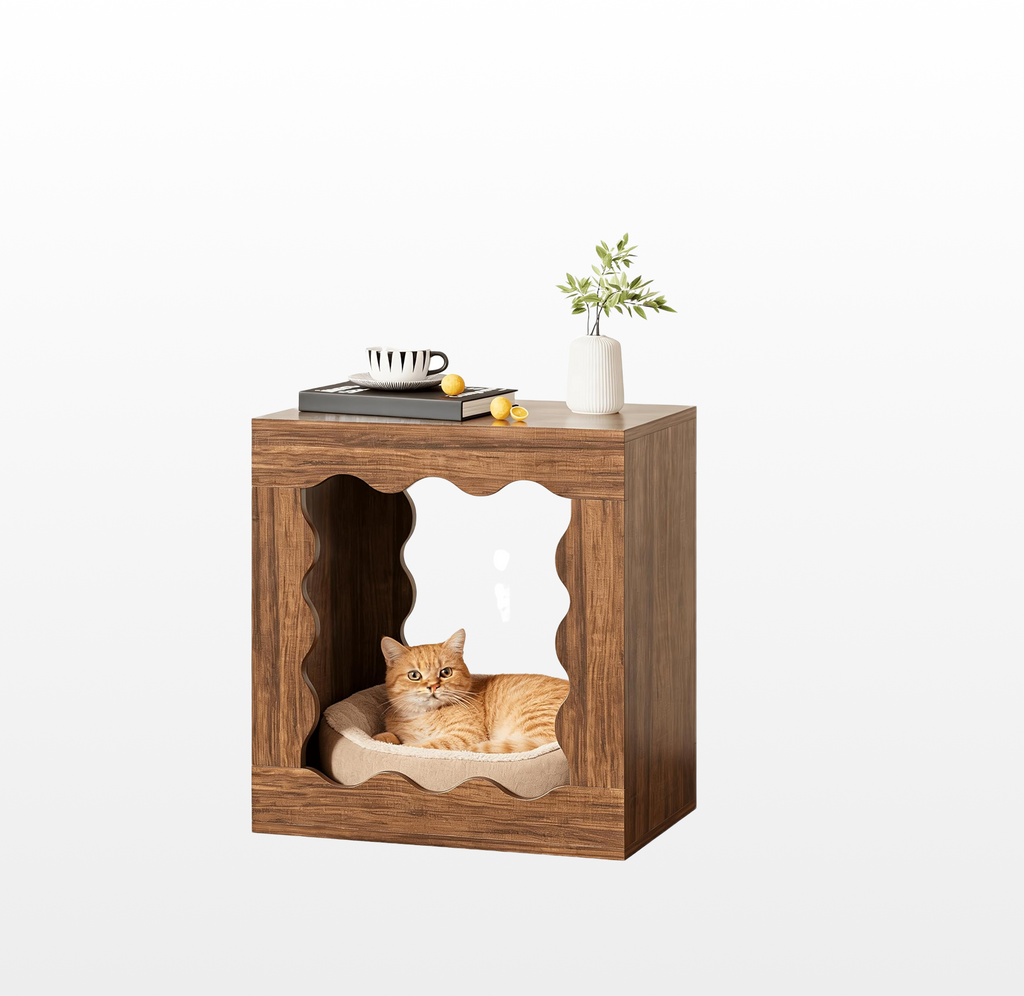 LIKEMET Wavy Farmhouse End Table（24”）