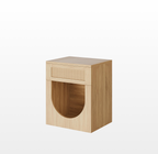 LIKEMET Bohemian-style Rattan Arched End Table（20”）