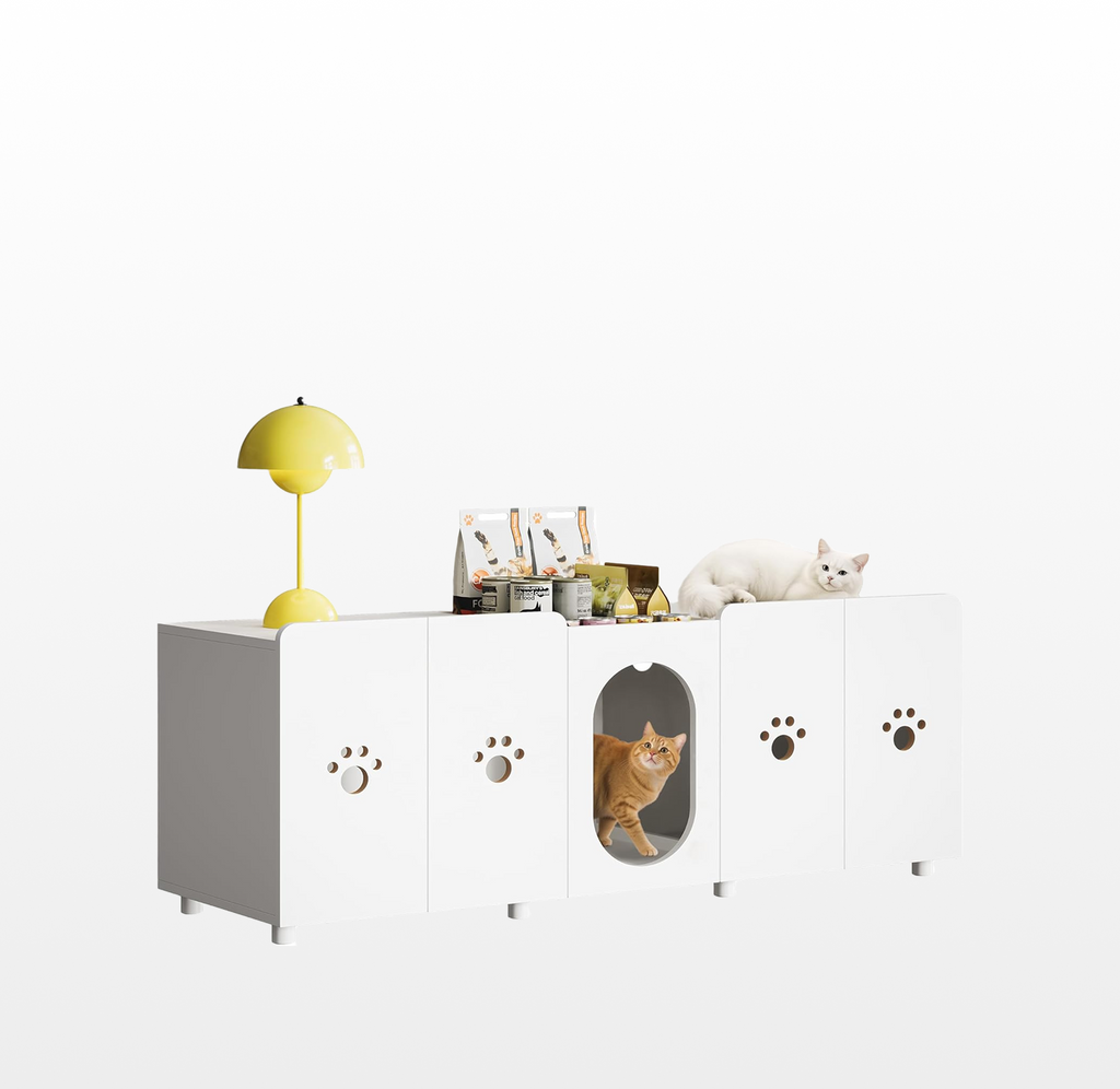 LIKEMET Hidden Double Cat Litter Box Enclpsure