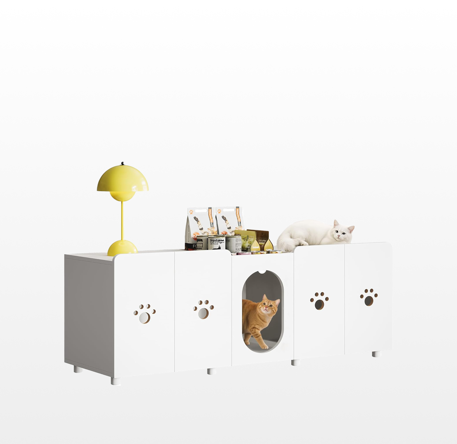 LIKEMET Hidden Double Cat Litter Box Enclpsure