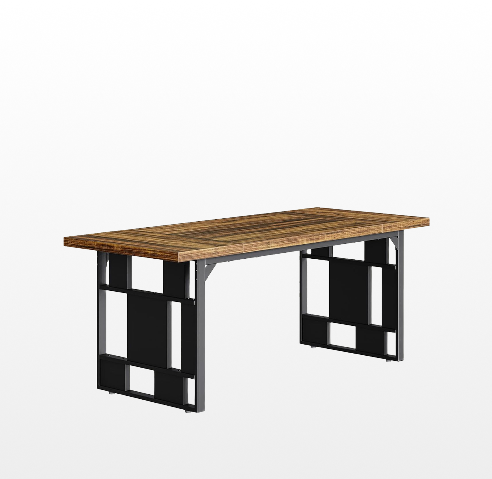 LIKEMET Retro Simple Square Dining Table（71"）