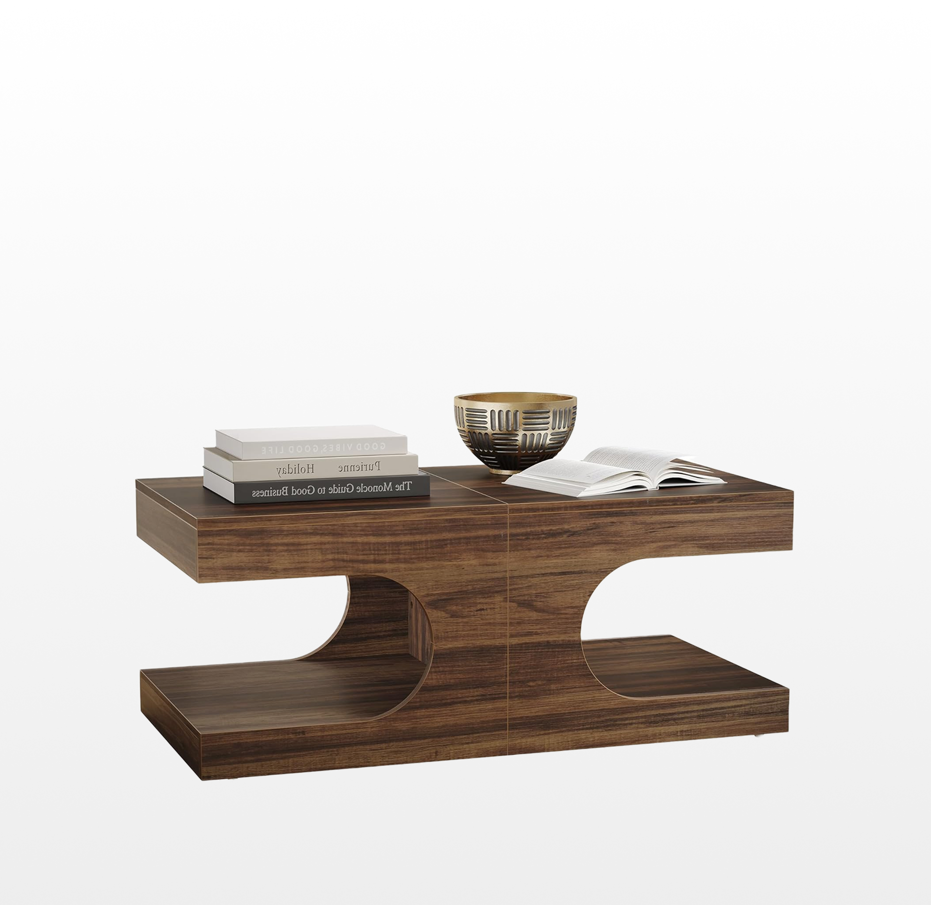 LIKEMET Combination Arched Coffee Table（47.2" ）